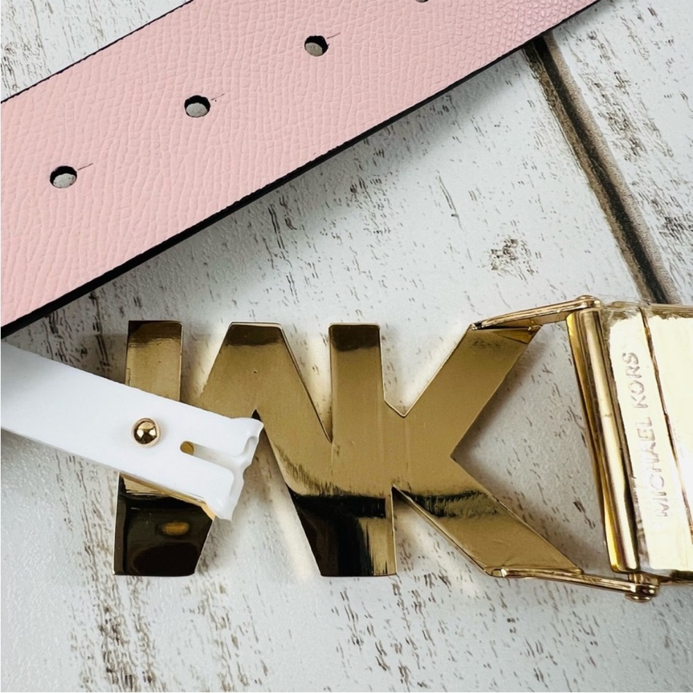 XL Michael Kors Women’s Twist Reversible Belt Brown Pink - Picture 7 of 9